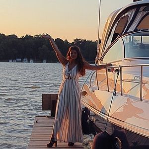 White with black stripes jumpsuit